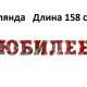 2972201 (ГТР-007 ) Гирлянда с плакатом "С Юбилеем!" Длина 158 см.